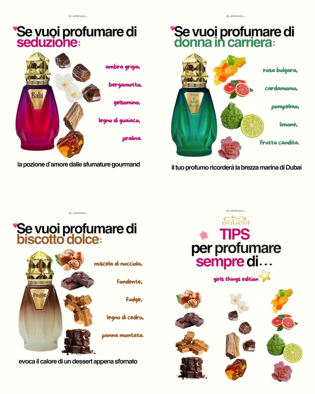 Carosello editoriale profumi